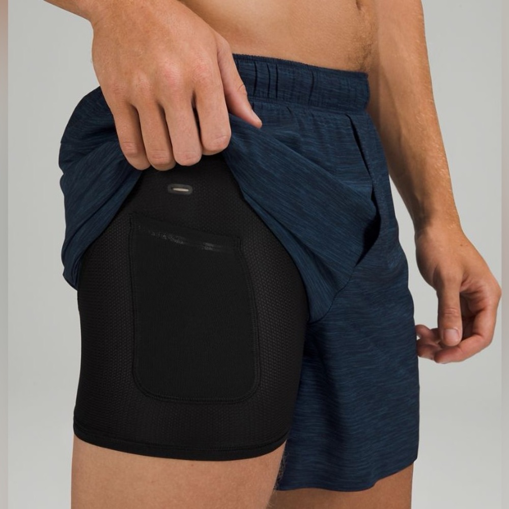 LULULEMON Surge Short Lined Navy Blue Size S